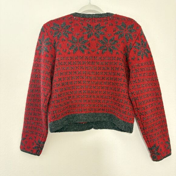 VTG American Eagle Womens Fair Isle Shetland Wool Cardigan Sweater Size S Y2K - Picture 6 of 7